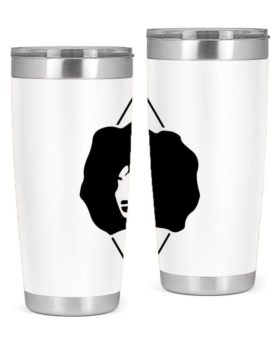 Black Women - Queen 25oz Tumbler featuring double wall vacuum stainless steel design with vibrant print celebrating black women.