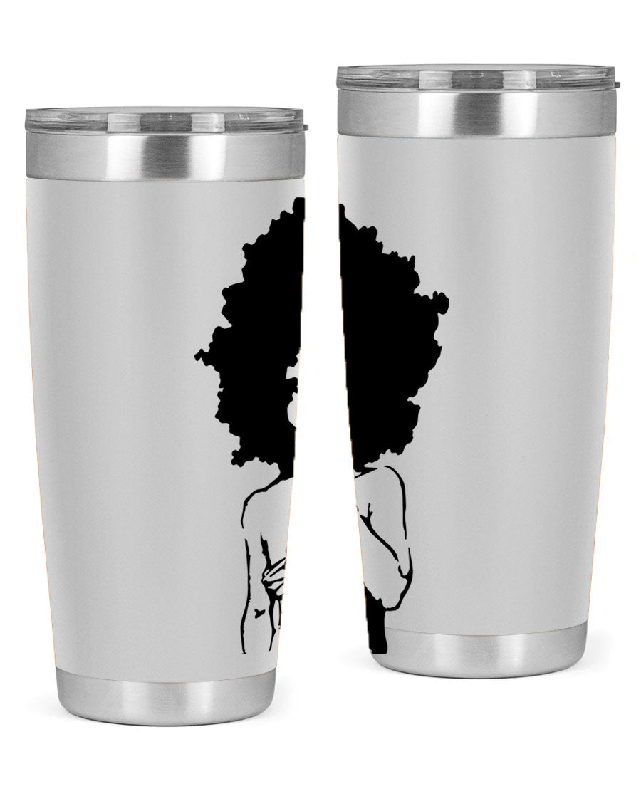 Black Women - Queen 28# Tumbler, double wall vacuum stainless steel with a stylish design celebrating black women.