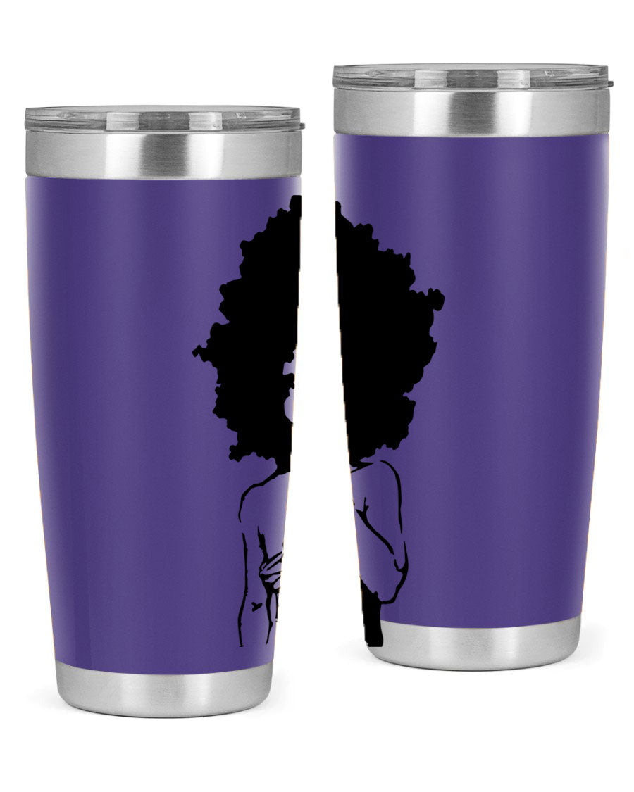 Black Women - Queen 28# Tumbler, double wall vacuum stainless steel with a stylish design celebrating black women.