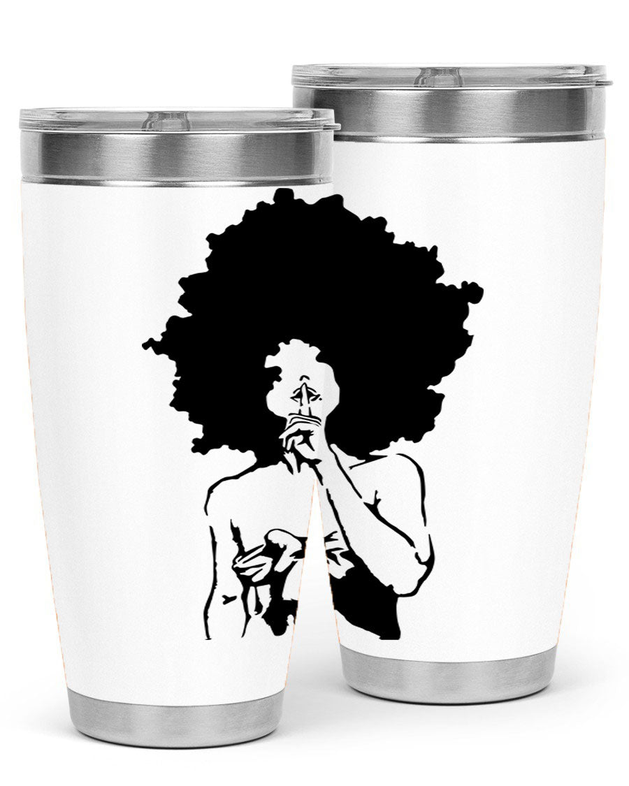 Black Women - Queen 28# Tumbler, double wall vacuum stainless steel with a stylish design celebrating black women.