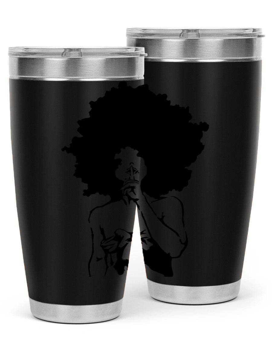 Black Women - Queen 28# Tumbler, double wall vacuum stainless steel with a stylish design celebrating black women.