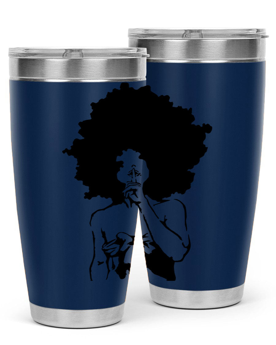 Black Women - Queen 28# Tumbler, double wall vacuum stainless steel with a stylish design celebrating black women.