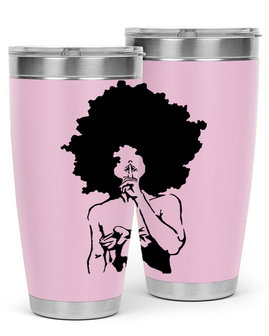 Black Women - Queen 28# Tumbler, double wall vacuum stainless steel with a stylish design celebrating black women.