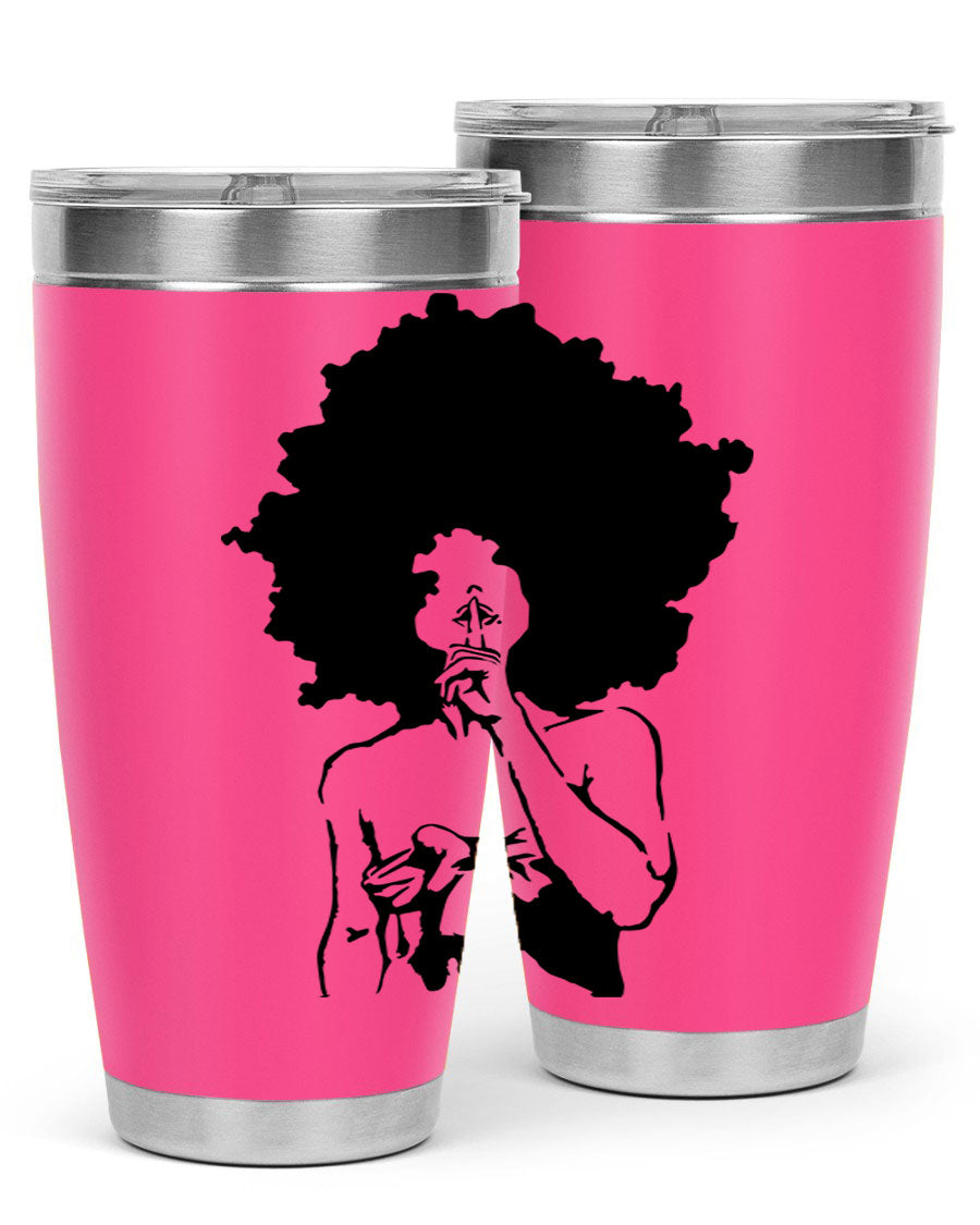 Black Women - Queen 28# Tumbler, double wall vacuum stainless steel with a stylish design celebrating black women.