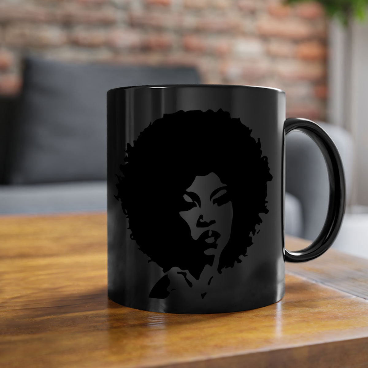 Black Women - Queen 29# Mug featuring a glossy finish, colored handle, and interior, available in five colors.