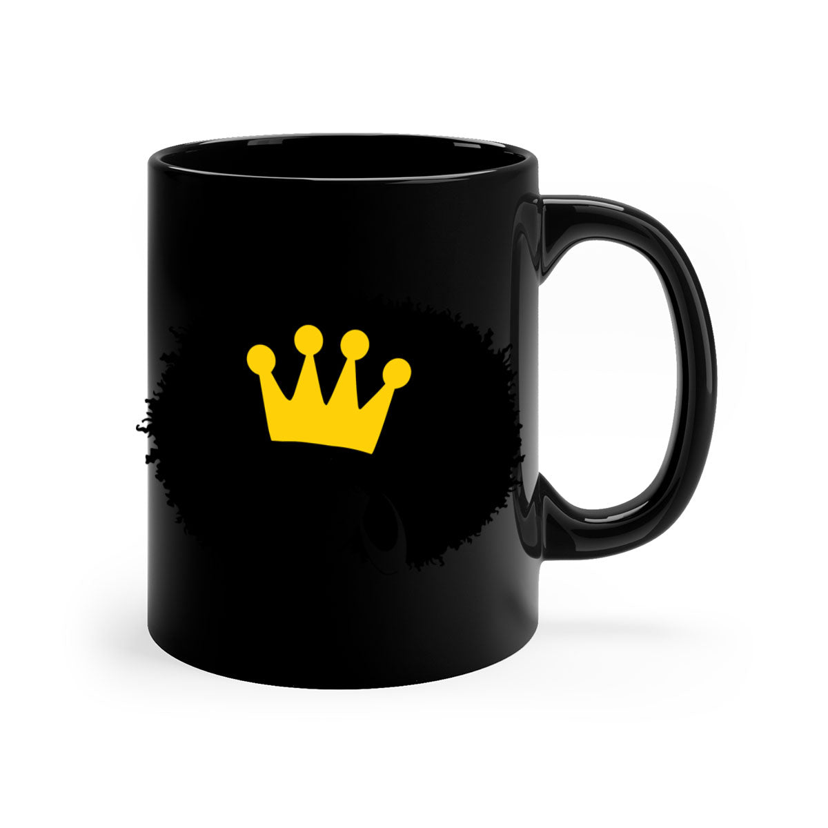 Black Women - Queen Mug featuring a glossy finish with a colored handle and interior, available in five vibrant colors.