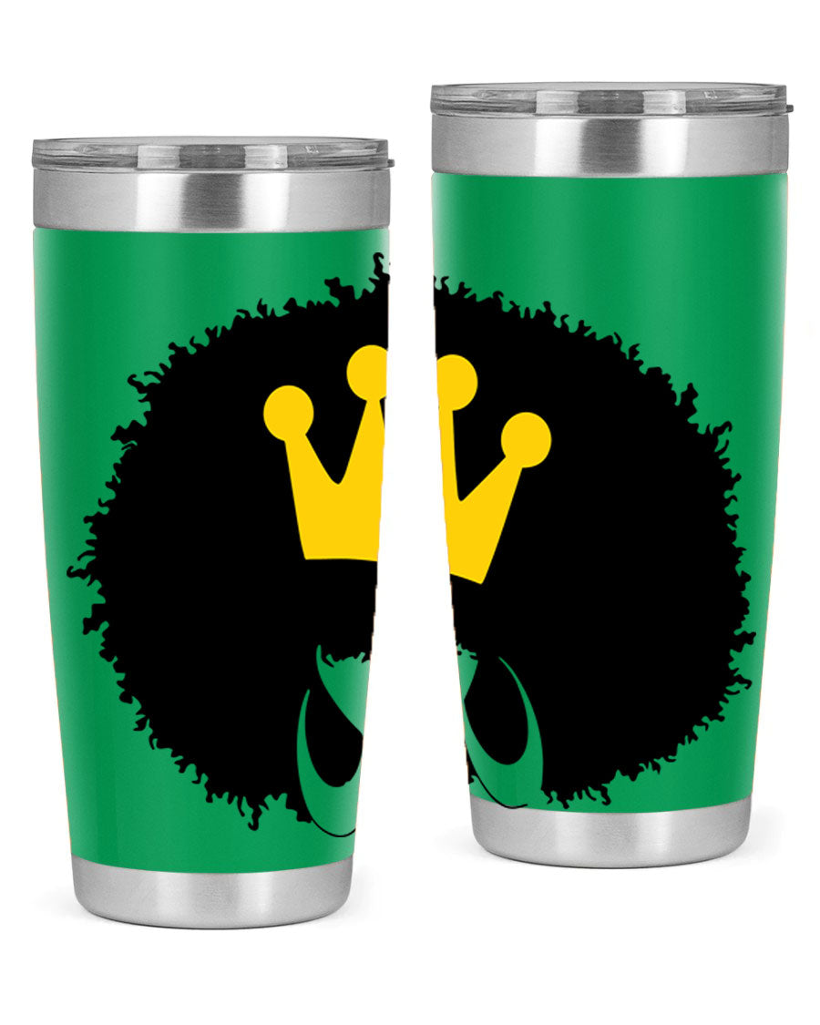 Black Women - Queen 31# Tumbler, double wall vacuum stainless steel with vibrant design celebrating black women.