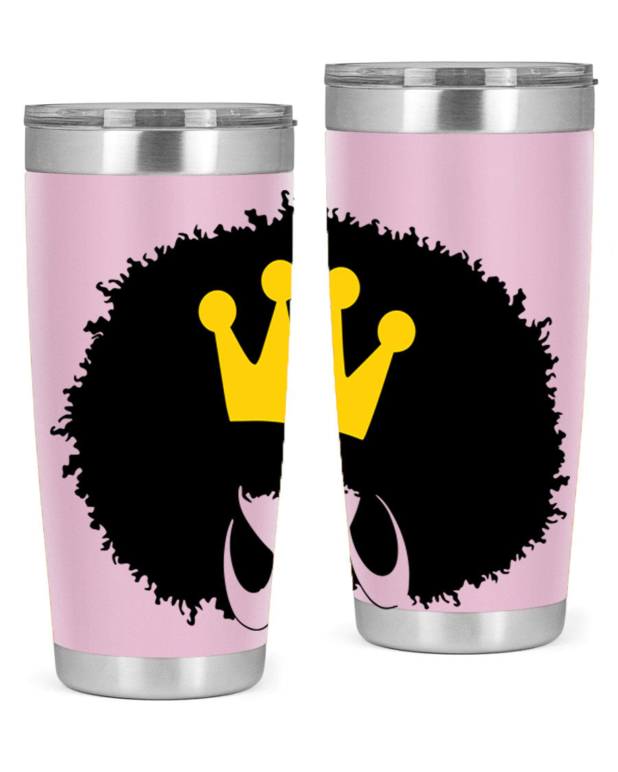 Black Women - Queen 31# Tumbler, double wall vacuum stainless steel with vibrant design celebrating black women.