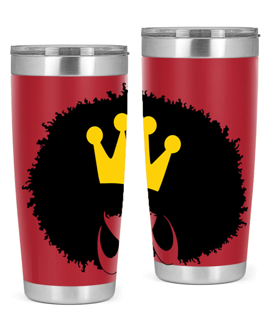 Black Women - Queen 31# Tumbler, double wall vacuum stainless steel with vibrant design celebrating black women.