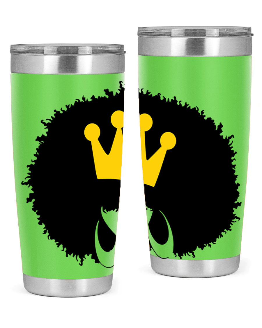 Black Women - Queen 31# Tumbler, double wall vacuum stainless steel with vibrant design celebrating black women.