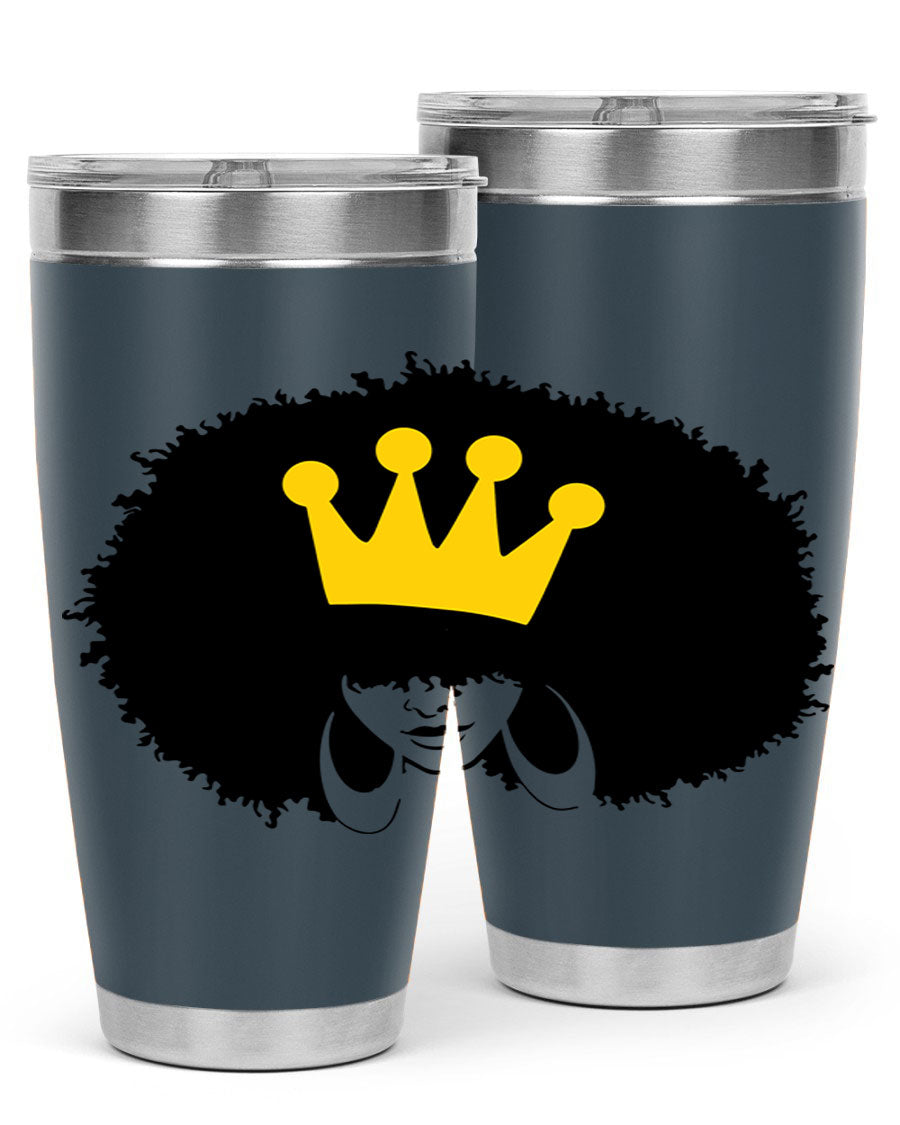 Black Women - Queen 31# Tumbler, double wall vacuum stainless steel with vibrant design celebrating black women.