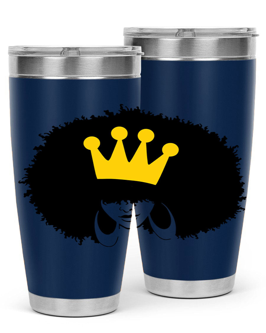 Black Women - Queen 31# Tumbler, double wall vacuum stainless steel with vibrant design celebrating black women.