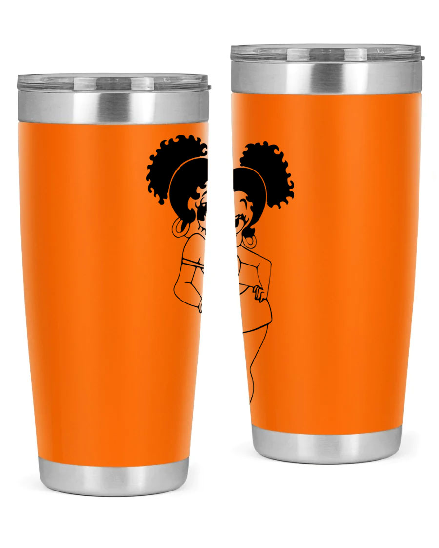 Black Women - Queen 20oz and 30oz Tumblers showcasing double wall vacuum stainless steel design with vibrant print.