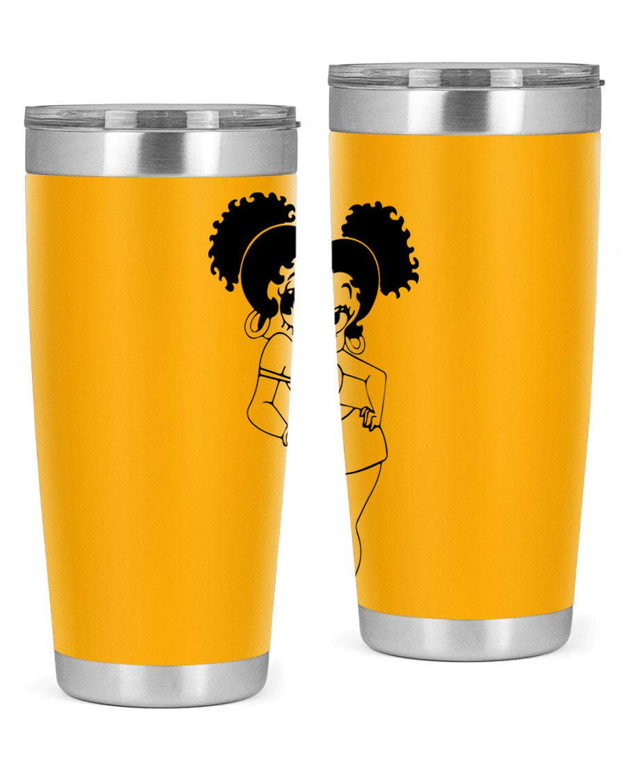 Black Women - Queen 20oz and 30oz Tumblers showcasing double wall vacuum stainless steel design with vibrant print.