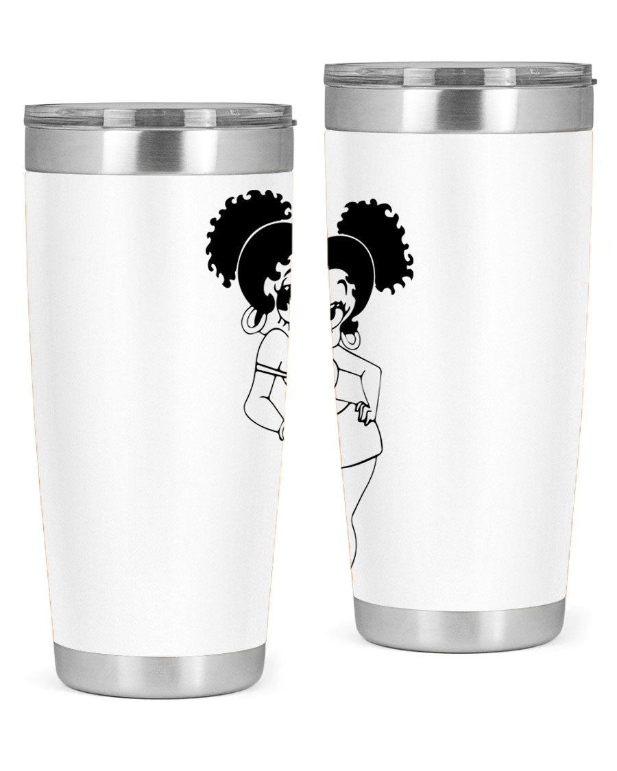 Black Women - Queen 20oz and 30oz Tumblers showcasing double wall vacuum stainless steel design with vibrant print.