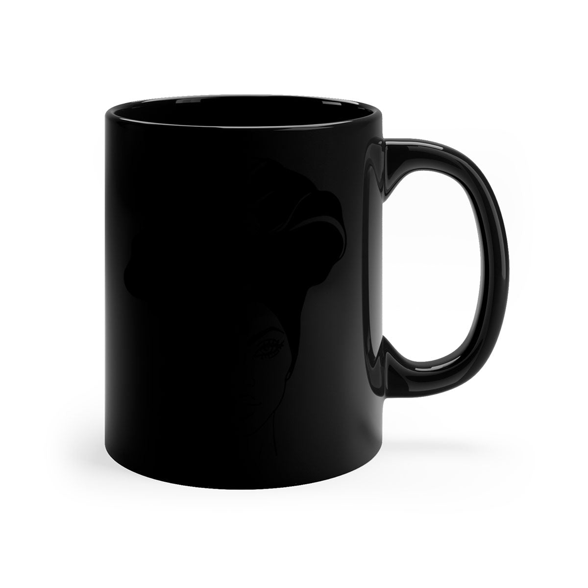 Black Women - Queen Mug featuring a glossy finish and colorful handle, perfect for coffee or tea.