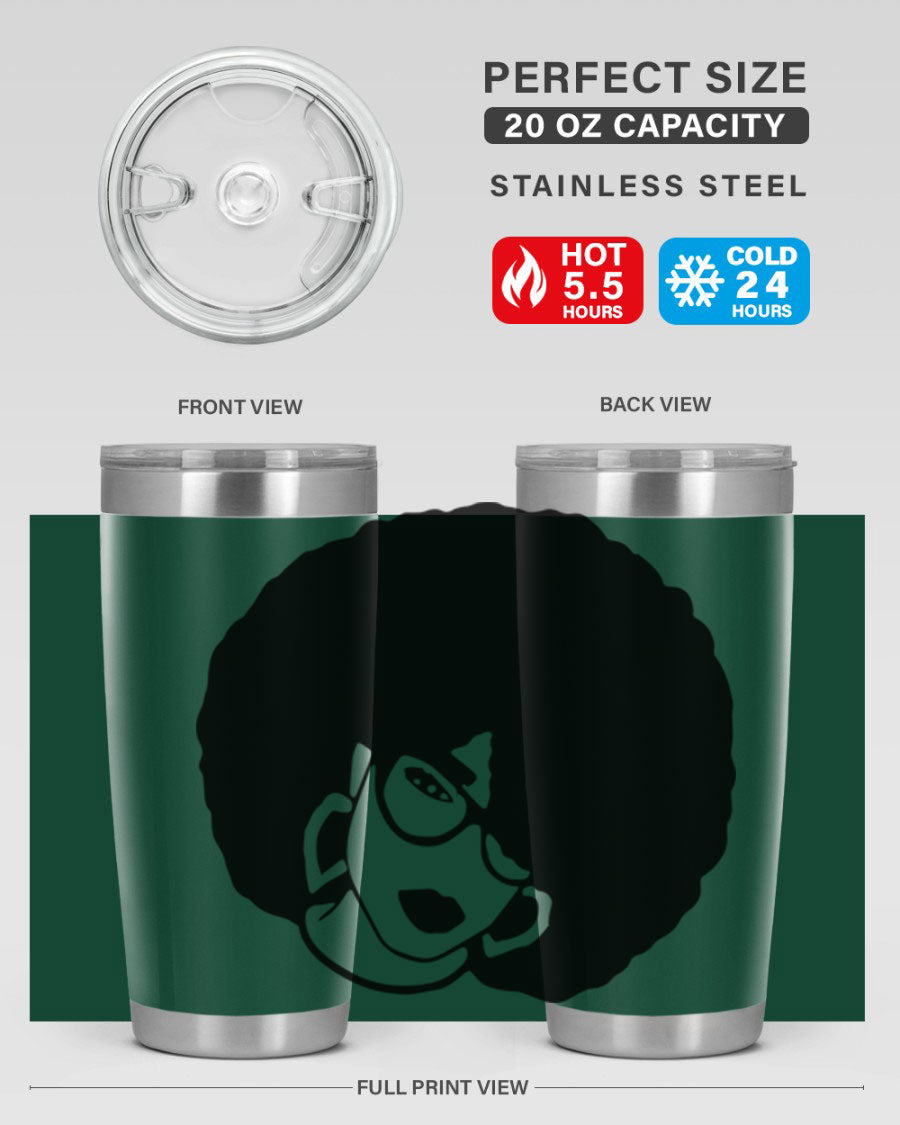 Black Women - Queen 48# Tumbler showcasing a stylish design with double wall vacuum stainless steel construction.