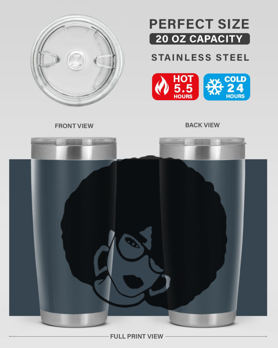 Black Women - Queen 48# Tumbler showcasing a stylish design with double wall vacuum stainless steel construction.