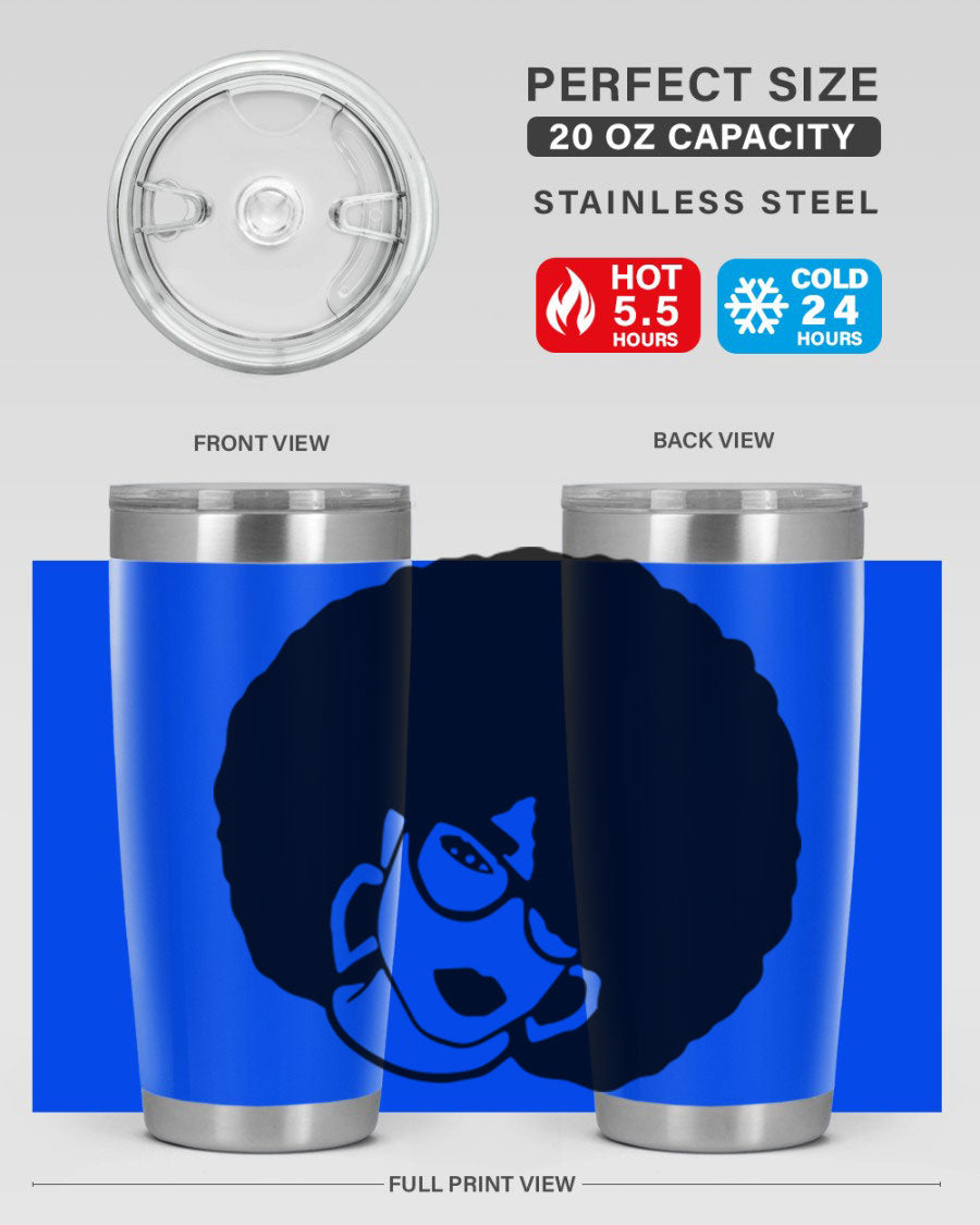 Black Women - Queen 48# Tumbler showcasing a stylish design with double wall vacuum stainless steel construction.