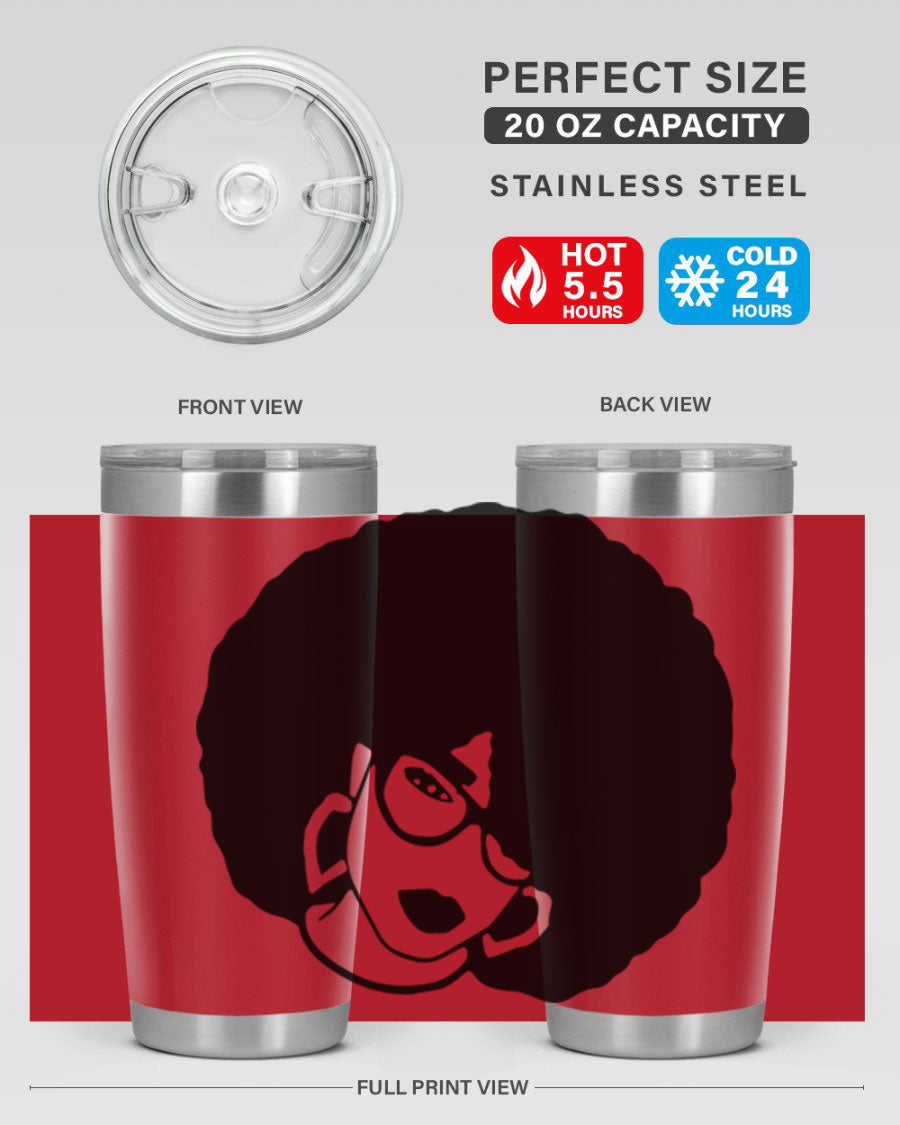 Black Women - Queen 48# Tumbler showcasing a stylish design with double wall vacuum stainless steel construction.