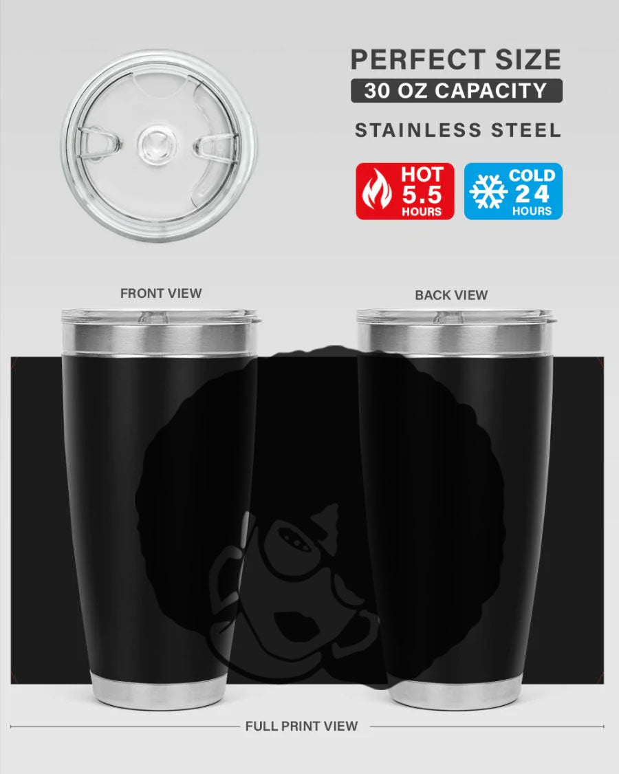 Black Women - Queen 48# Tumbler showcasing a stylish design with double wall vacuum stainless steel construction.