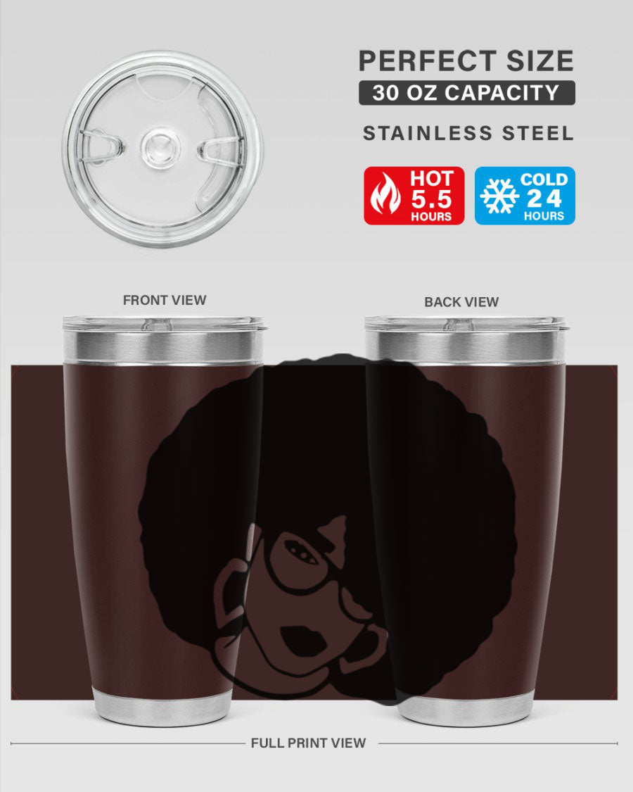 Black Women - Queen 48# Tumbler showcasing a stylish design with double wall vacuum stainless steel construction.