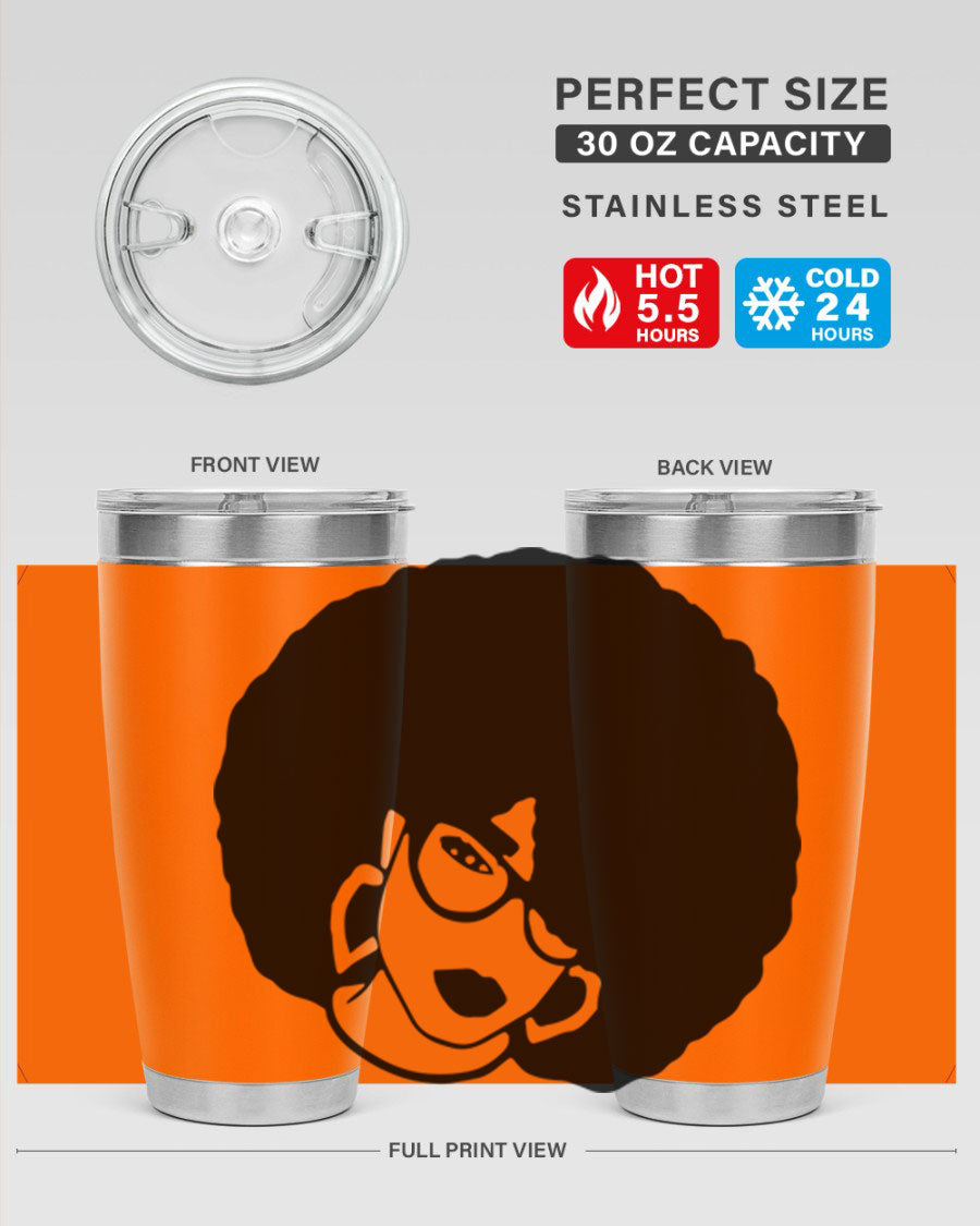 Black Women - Queen 48# Tumbler showcasing a stylish design with double wall vacuum stainless steel construction.