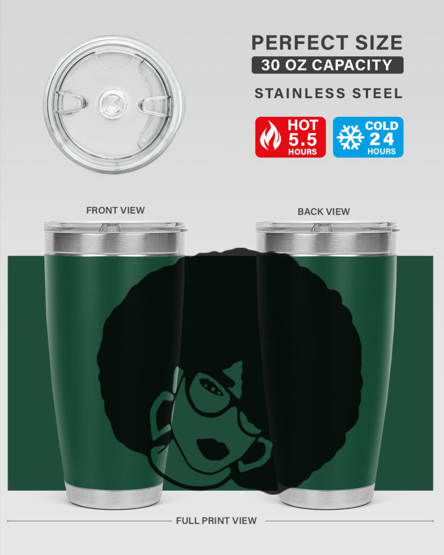 Black Women - Queen 48# Tumbler showcasing a stylish design with double wall vacuum stainless steel construction.