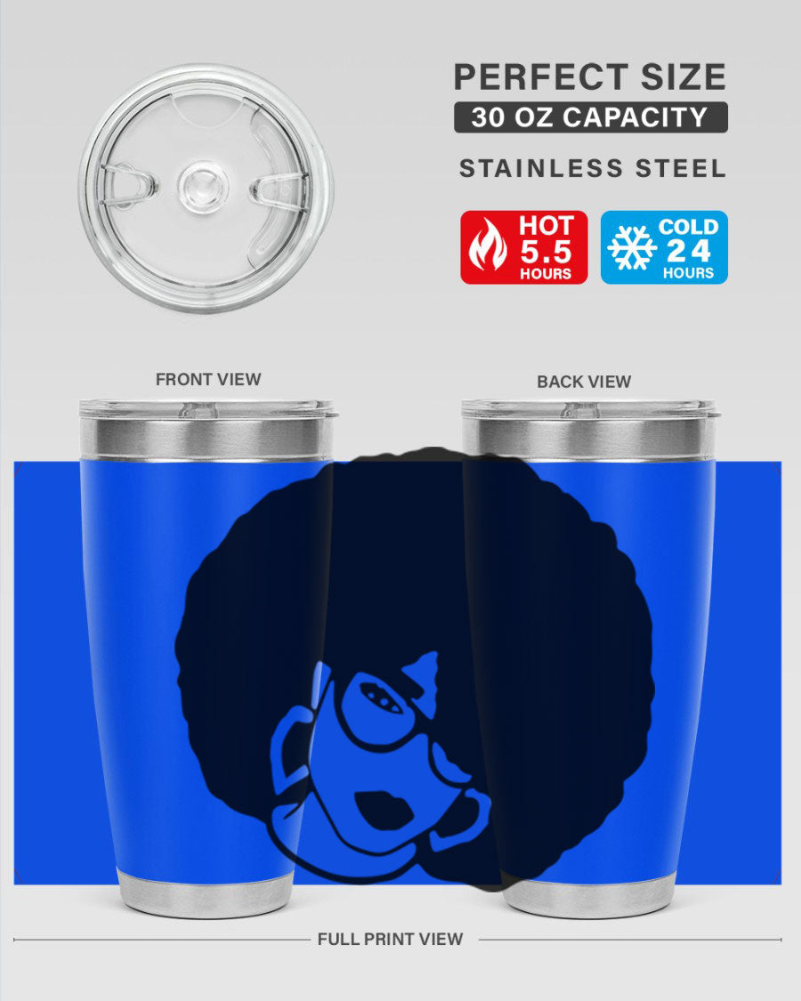 Black Women - Queen 48# Tumbler showcasing a stylish design with double wall vacuum stainless steel construction.