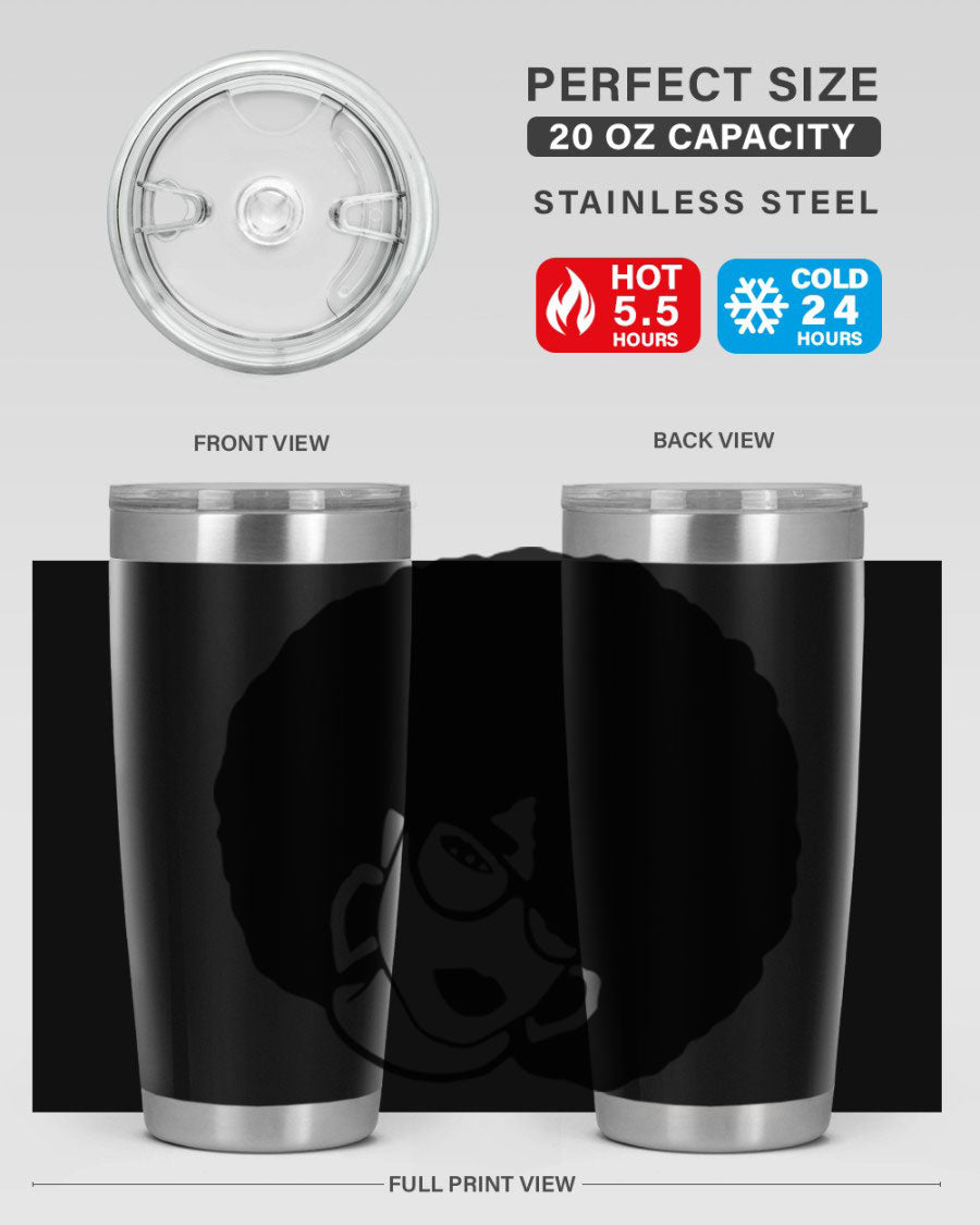 Black Women - Queen 48# Tumbler showcasing a stylish design with double wall vacuum stainless steel construction.