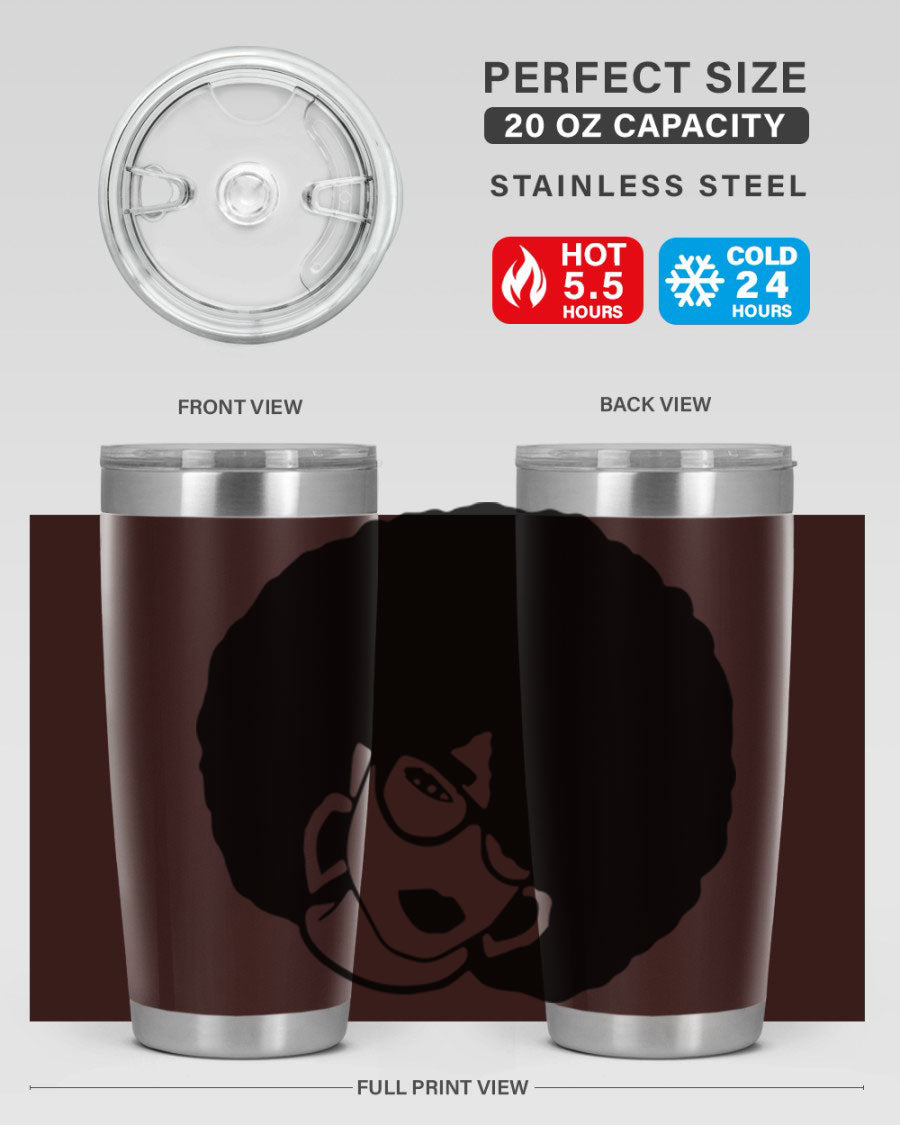 Black Women - Queen 48# Tumbler showcasing a stylish design with double wall vacuum stainless steel construction.