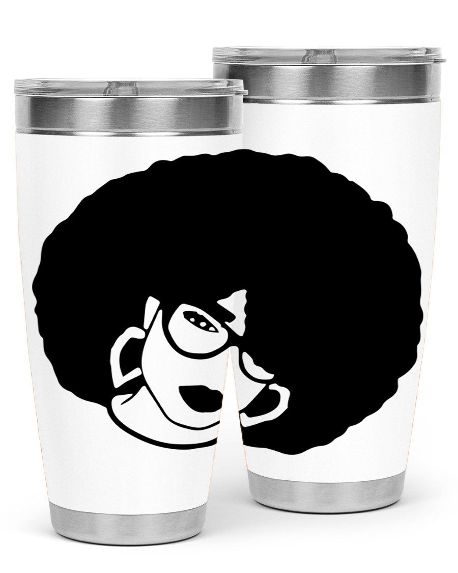 Black Women - Queen 48# Tumbler showcasing a stylish design with double wall vacuum stainless steel construction.