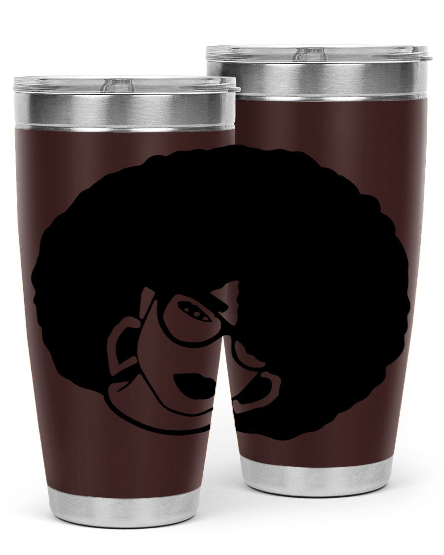 Black Women - Queen 48# Tumbler showcasing a stylish design with double wall vacuum stainless steel construction.