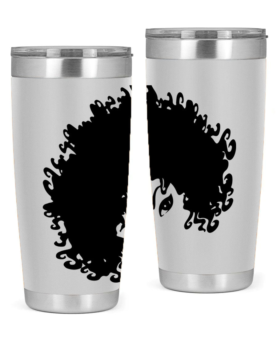 Black Women - Queen 50# Tumbler showcasing a stylish design with double wall vacuum stainless steel and vibrant print.