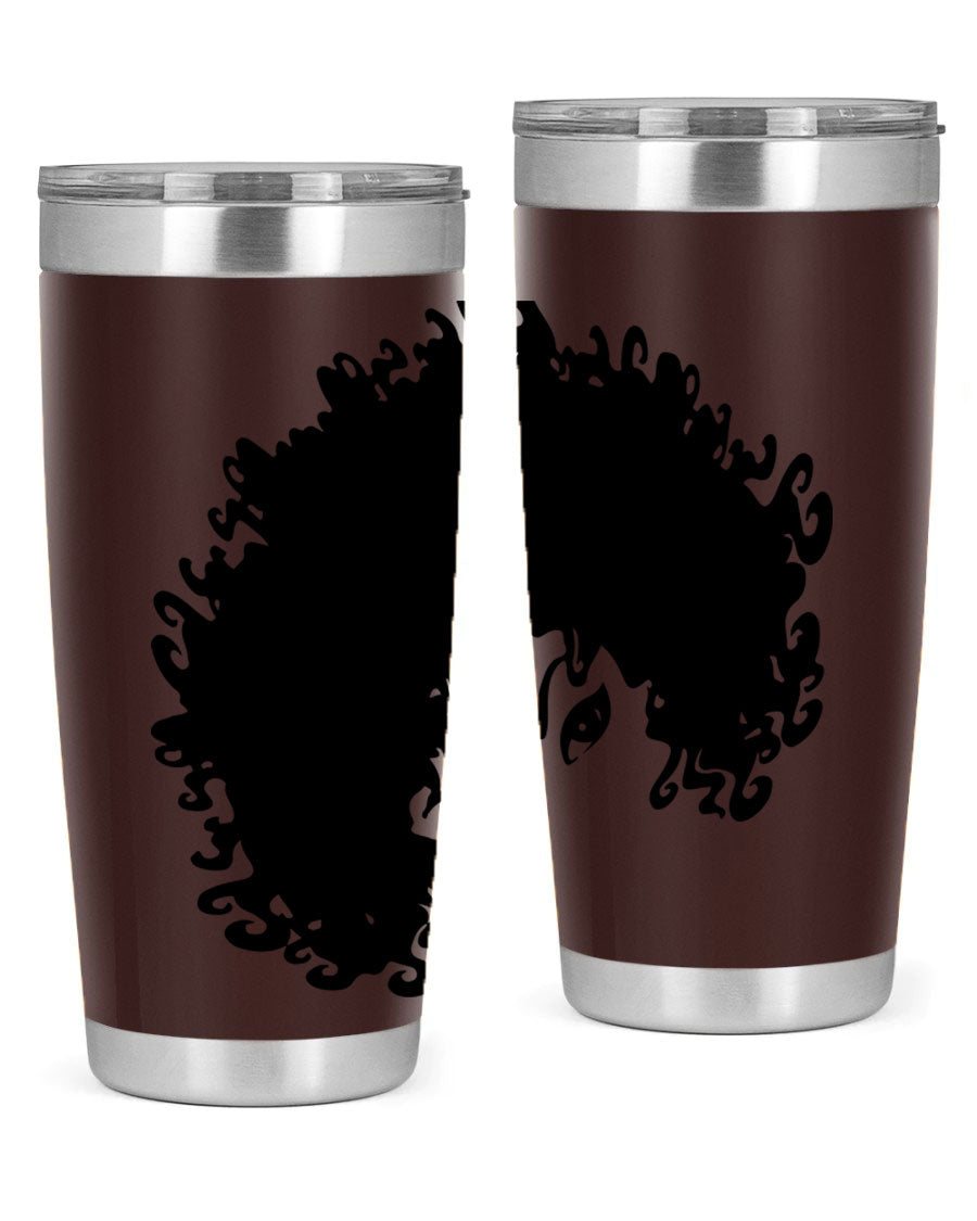 Black Women - Queen 50# Tumbler showcasing a stylish design with double wall vacuum stainless steel and vibrant print.