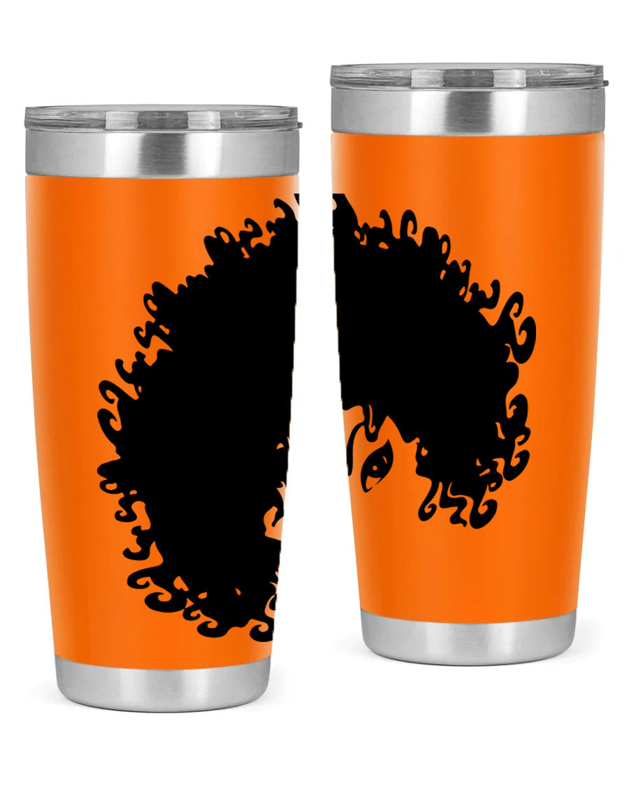 Black Women - Queen 50# Tumbler showcasing a stylish design with double wall vacuum stainless steel and vibrant print.