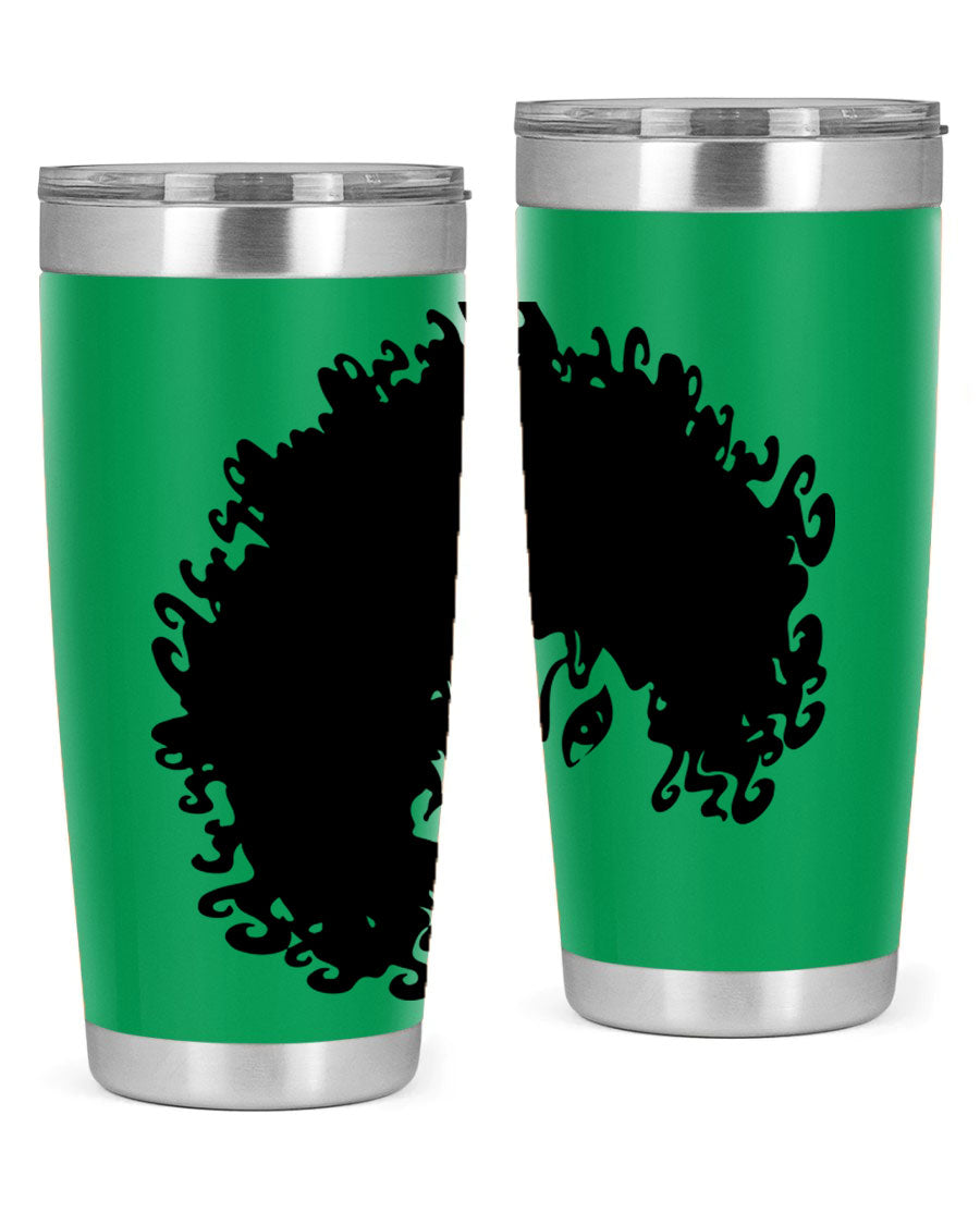 Black Women - Queen 50# Tumbler showcasing a stylish design with double wall vacuum stainless steel and vibrant print.