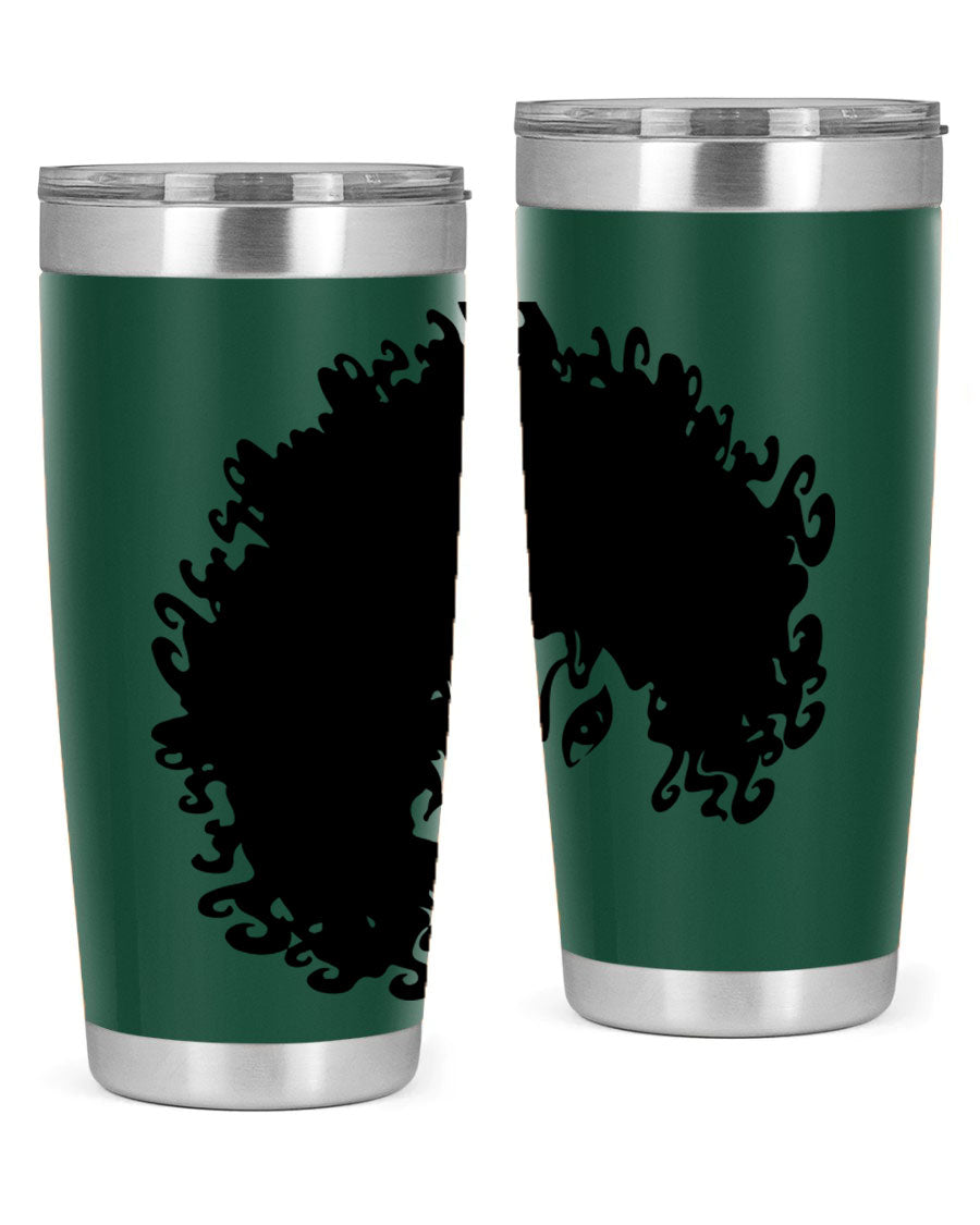 Black Women - Queen 50# Tumbler showcasing a stylish design with double wall vacuum stainless steel and vibrant print.