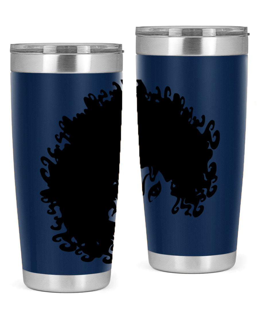 Black Women - Queen 50# Tumbler showcasing a stylish design with double wall vacuum stainless steel and vibrant print.