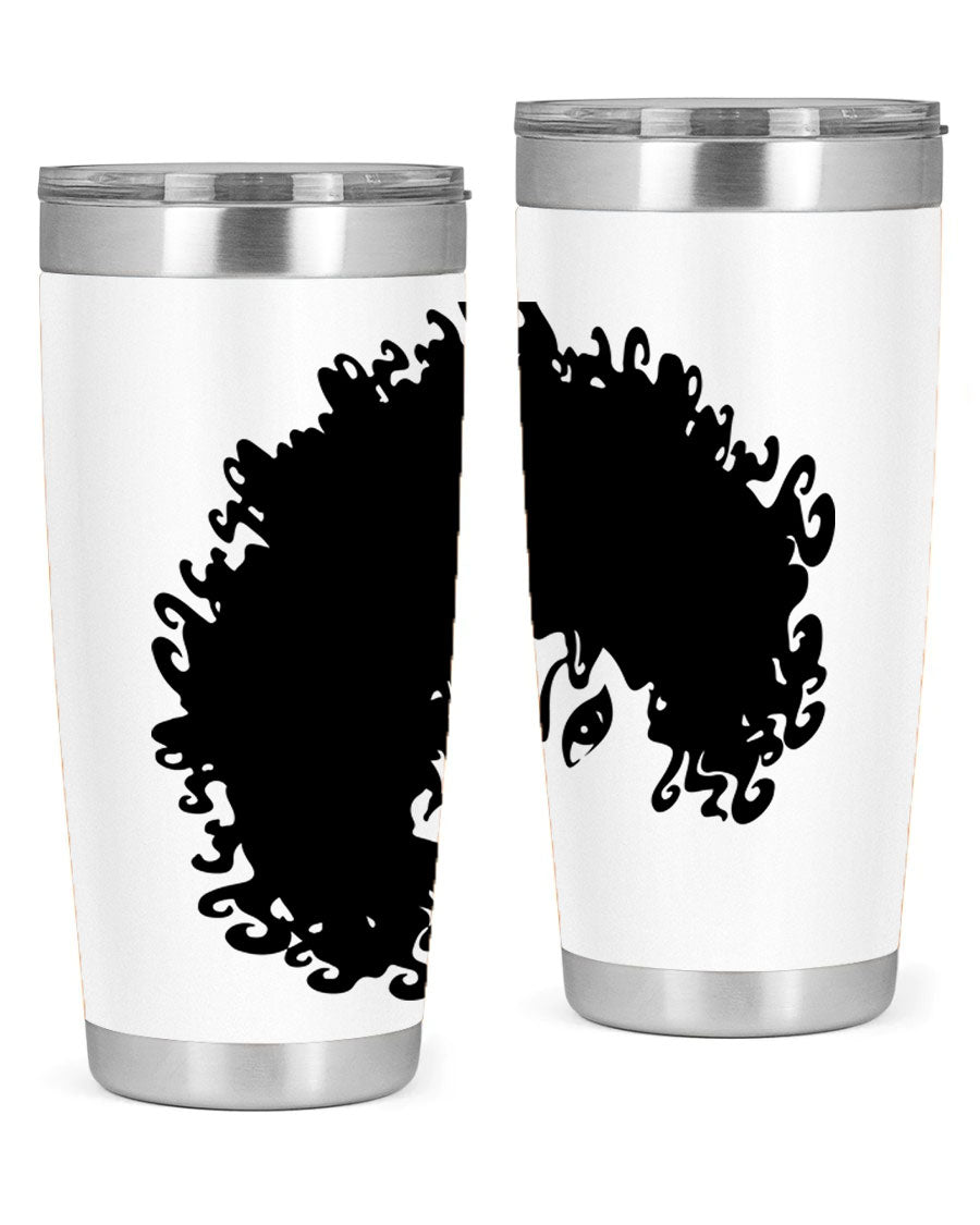 Black Women - Queen 50# Tumbler showcasing a stylish design with double wall vacuum stainless steel and vibrant print.