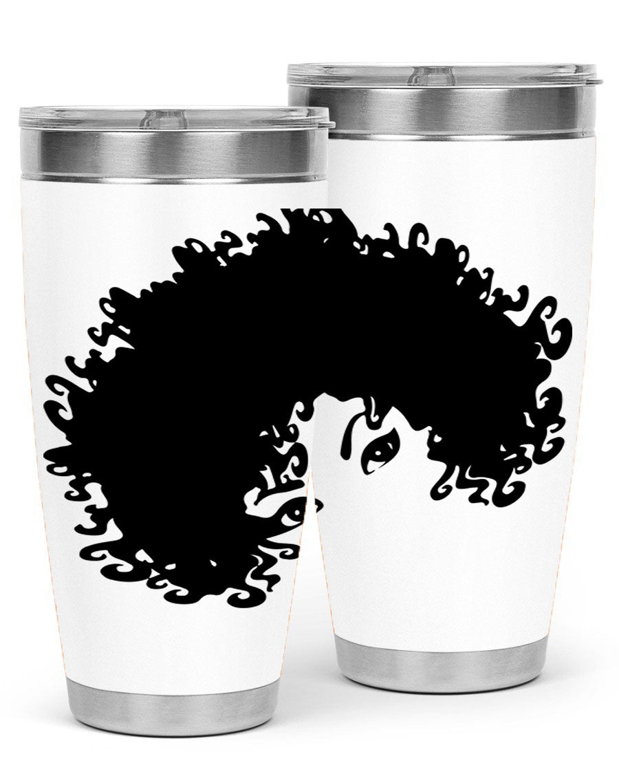 Black Women - Queen 50# Tumbler showcasing a stylish design with double wall vacuum stainless steel and vibrant print.