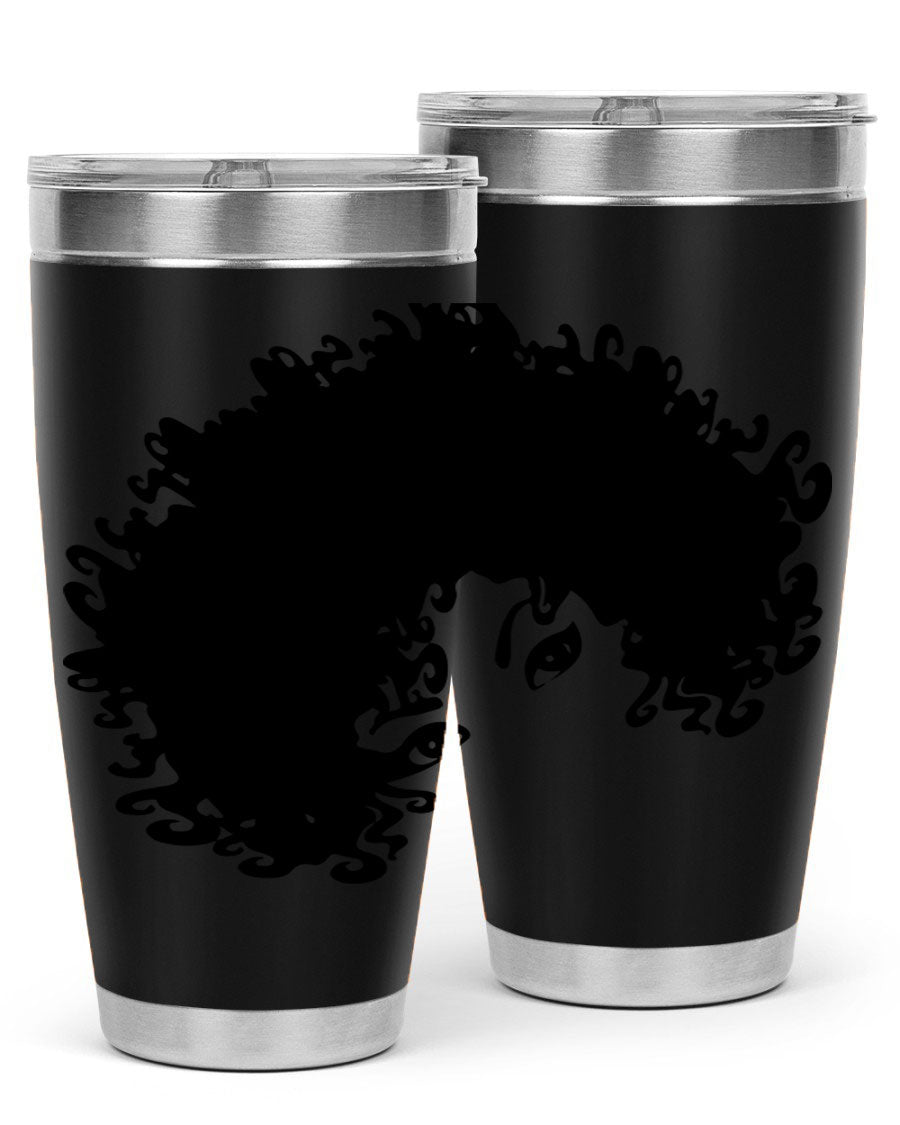 Black Women - Queen 50# Tumbler showcasing a stylish design with double wall vacuum stainless steel and vibrant print.