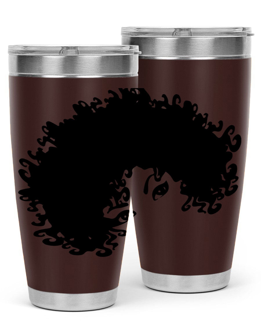 Black Women - Queen 50# Tumbler showcasing a stylish design with double wall vacuum stainless steel and vibrant print.