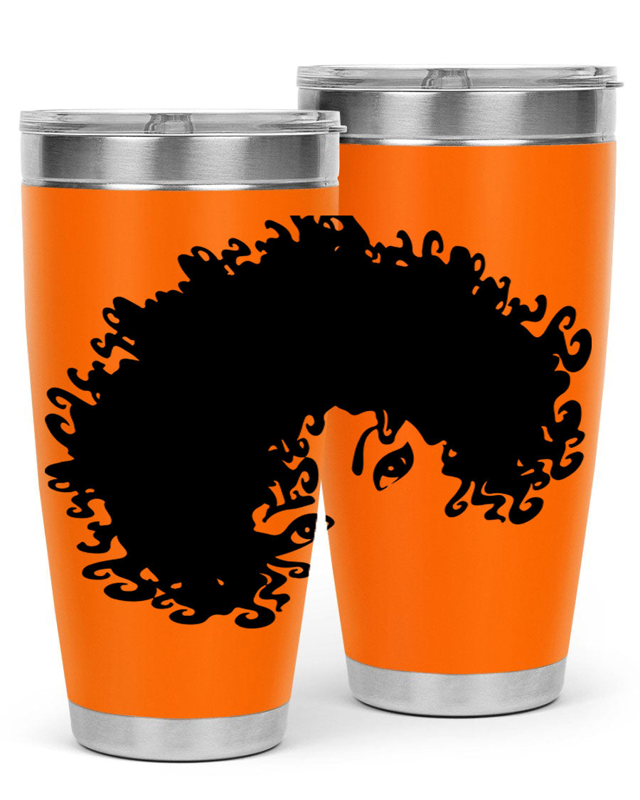 Black Women - Queen 50# Tumbler showcasing a stylish design with double wall vacuum stainless steel and vibrant print.