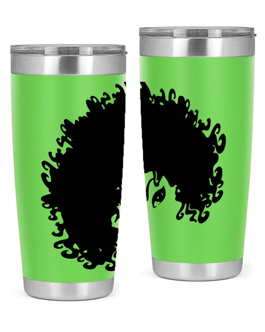 Black Women - Queen 50# Tumbler showcasing a stylish design with double wall vacuum stainless steel and vibrant print.