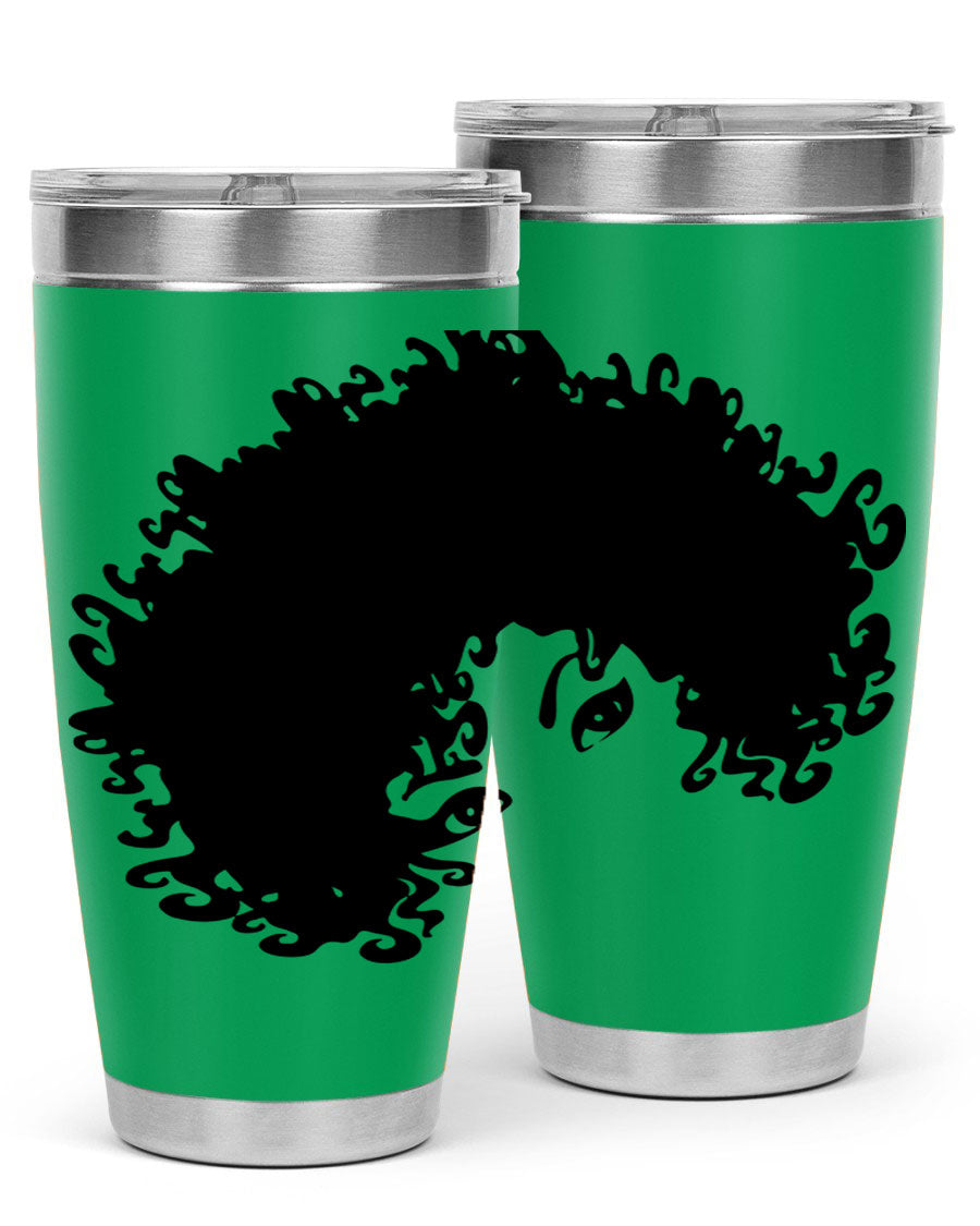 Black Women - Queen 50# Tumbler showcasing a stylish design with double wall vacuum stainless steel and vibrant print.