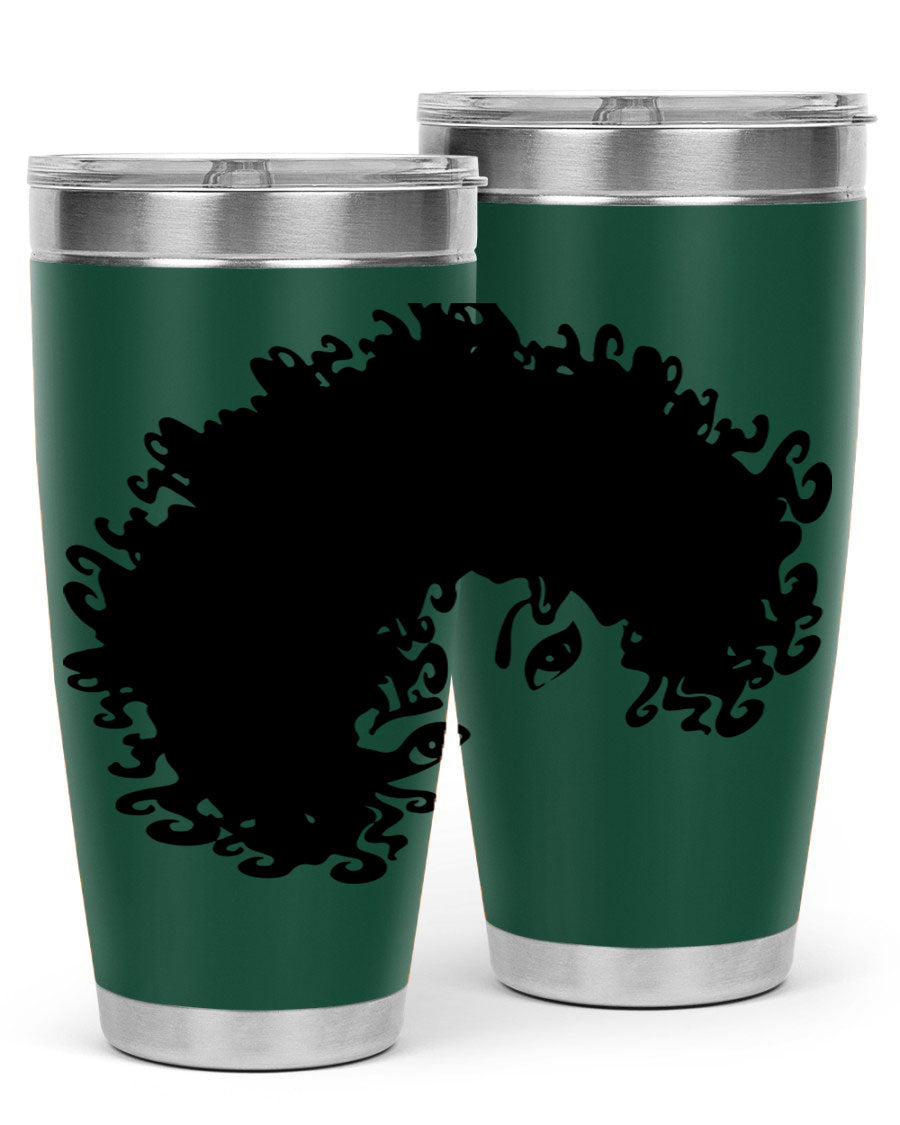 Black Women - Queen 50# Tumbler showcasing a stylish design with double wall vacuum stainless steel and vibrant print.