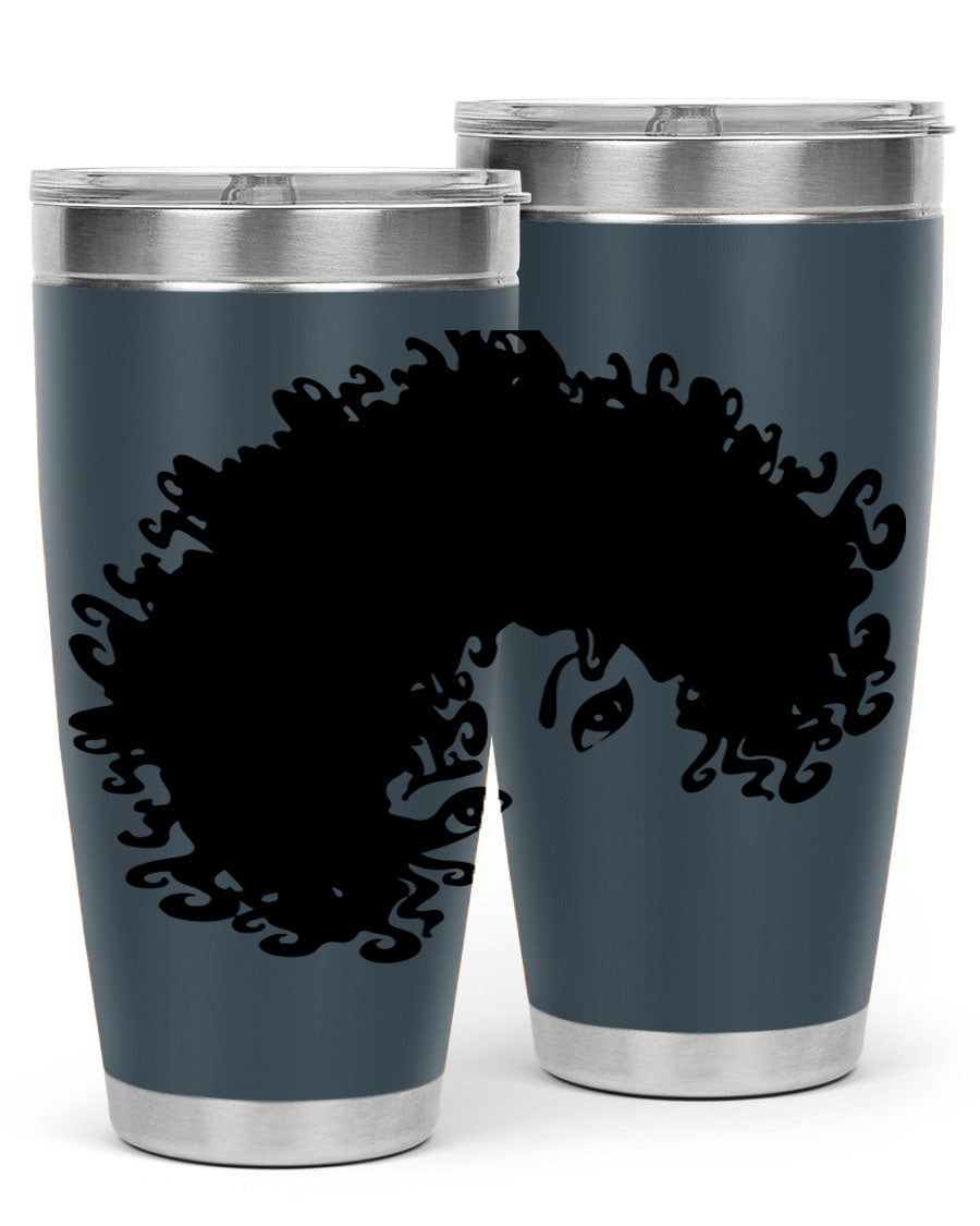 Black Women - Queen 50# Tumbler showcasing a stylish design with double wall vacuum stainless steel and vibrant print.