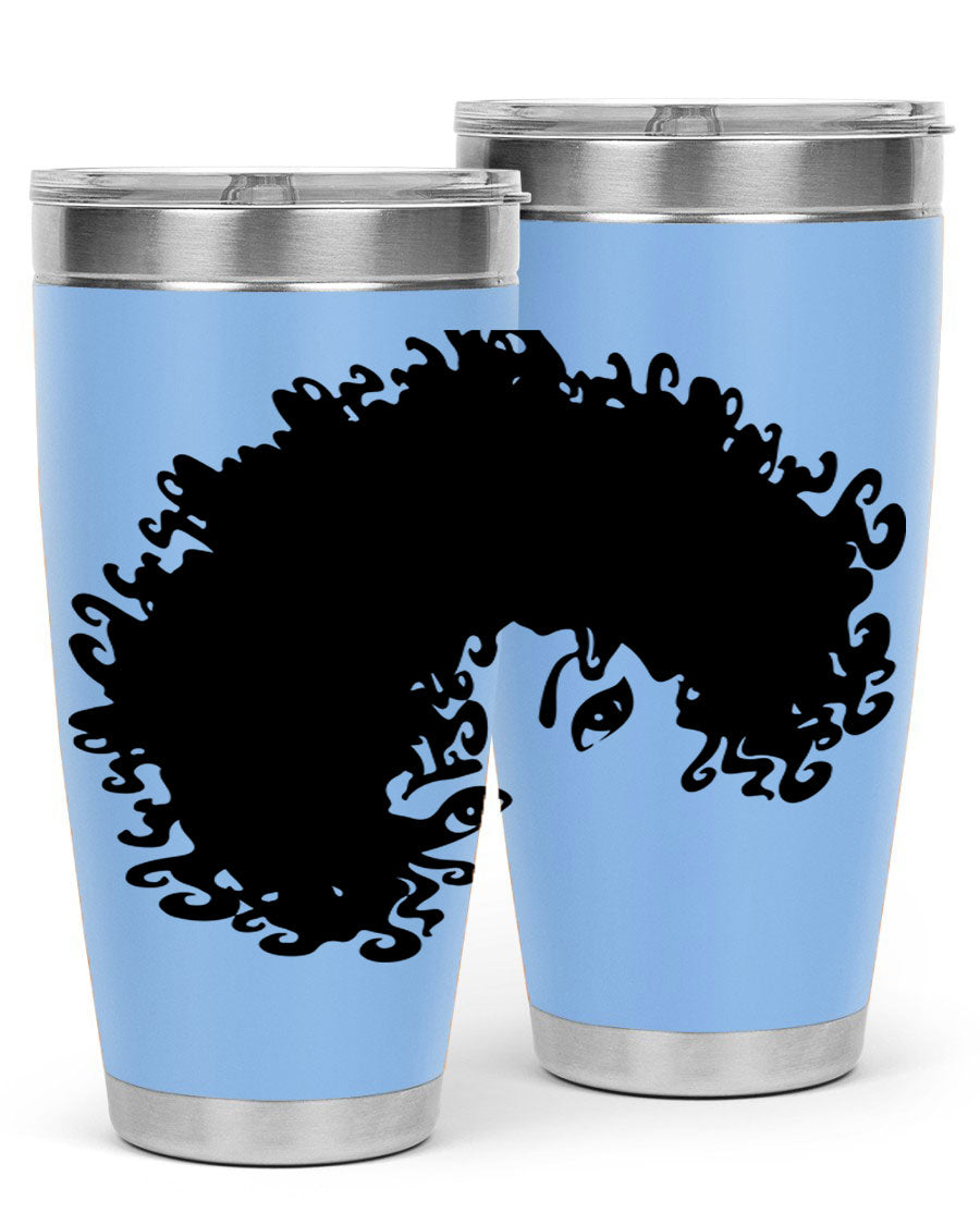 Black Women - Queen 50# Tumbler showcasing a stylish design with double wall vacuum stainless steel and vibrant print.