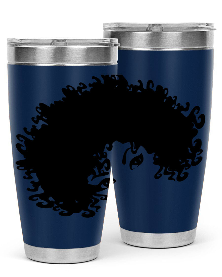 Black Women - Queen 50# Tumbler showcasing a stylish design with double wall vacuum stainless steel and vibrant print.